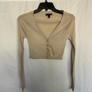 Topshop cropped cardigan sweater ribbed long sleeve cream
Women’s size 4